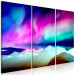 Canvas Print Wonderful Aurora (3-part) - landscape of colorful northern lights 127548 additionalThumb 2