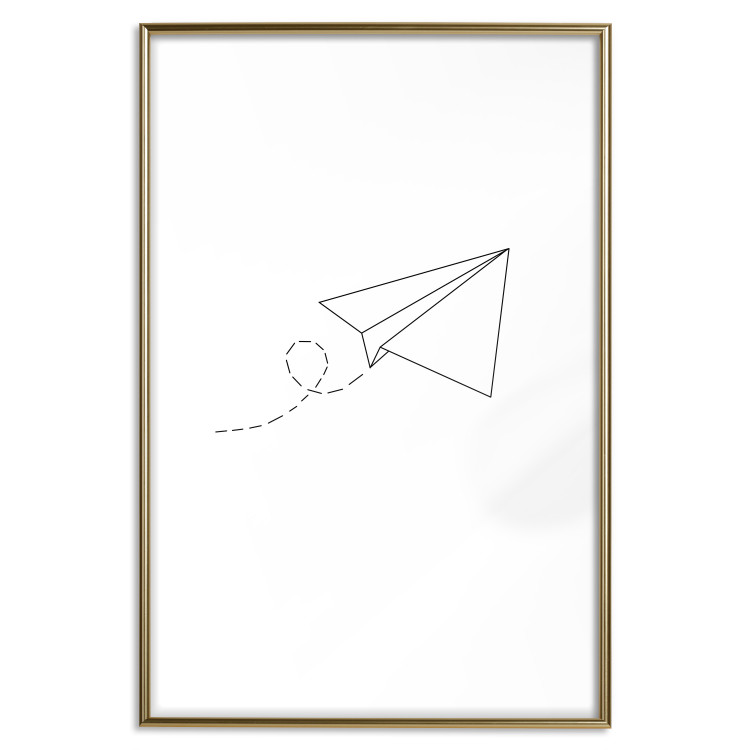 Poster Paper Airplane - abstract airplane with geometric figures 128048 additionalImage 16