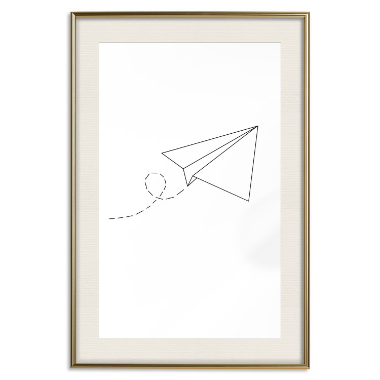 Poster Paper Airplane - abstract airplane with geometric figures 128048 additionalImage 20