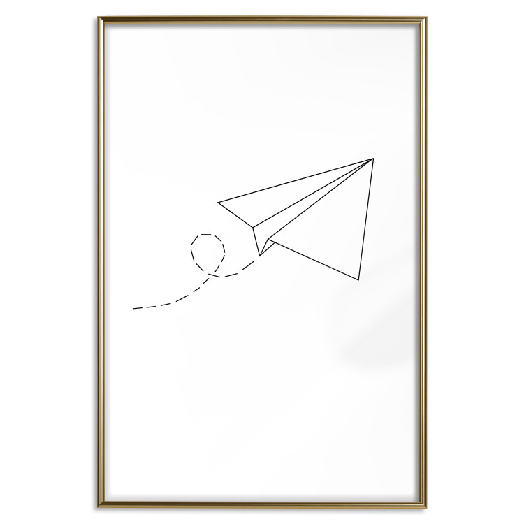 Poster Paper Airplane - abstract airplane with geometric figures 128048 additionalImage 21