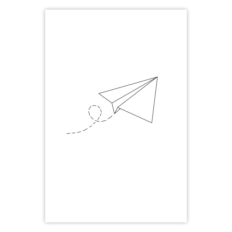 Poster Paper Airplane - abstract airplane with geometric figures 128048 additionalImage 25