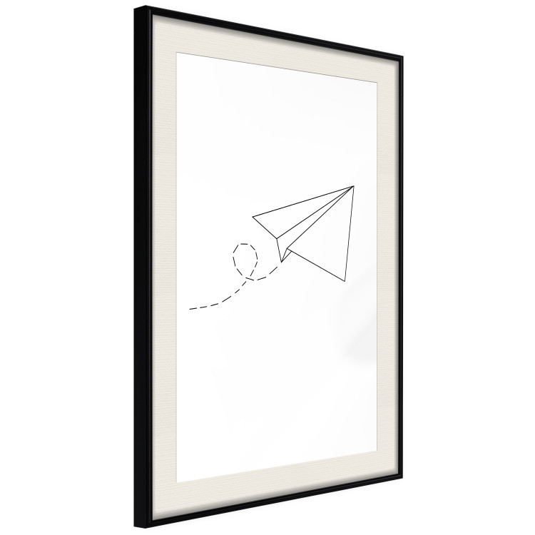 Poster Paper Airplane - abstract airplane with geometric figures 128048 additionalImage 2