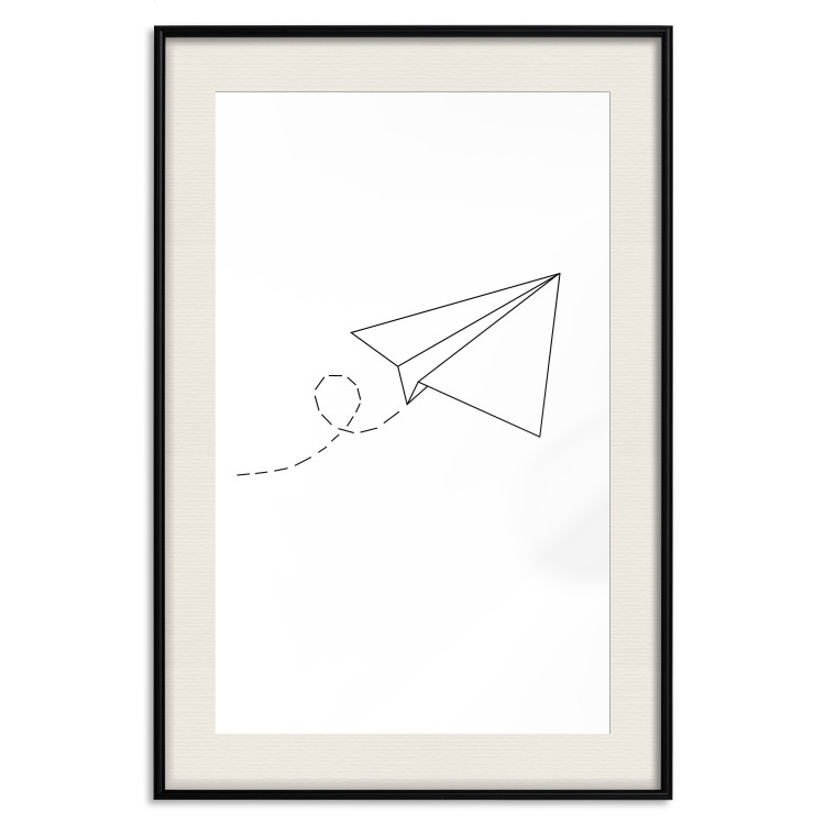 Poster Paper Airplane - abstract airplane with geometric figures 128048 additionalImage 19