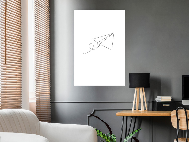 Poster Paper Airplane - abstract airplane with geometric figures 128048 additionalImage 3