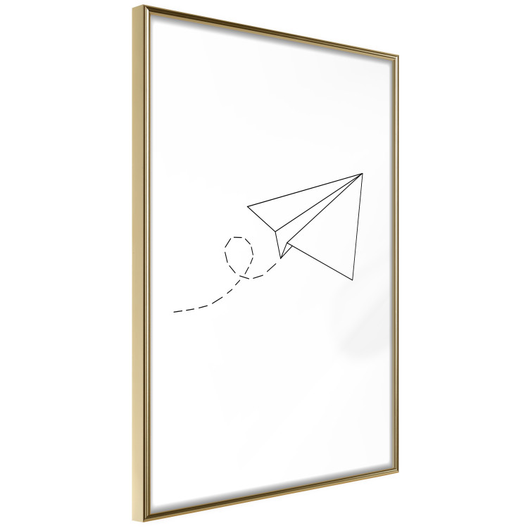 Poster Paper Airplane - abstract airplane with geometric figures 128048 additionalImage 12