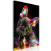 Canvas Print Marufi (1-part) vertical - abstract multicolored portrait of a dog 128348 additionalThumb 2