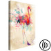 Canvas Watercolor Flamingo (1-part) vertical - futuristic colorful bird 128848 additionalThumb 6