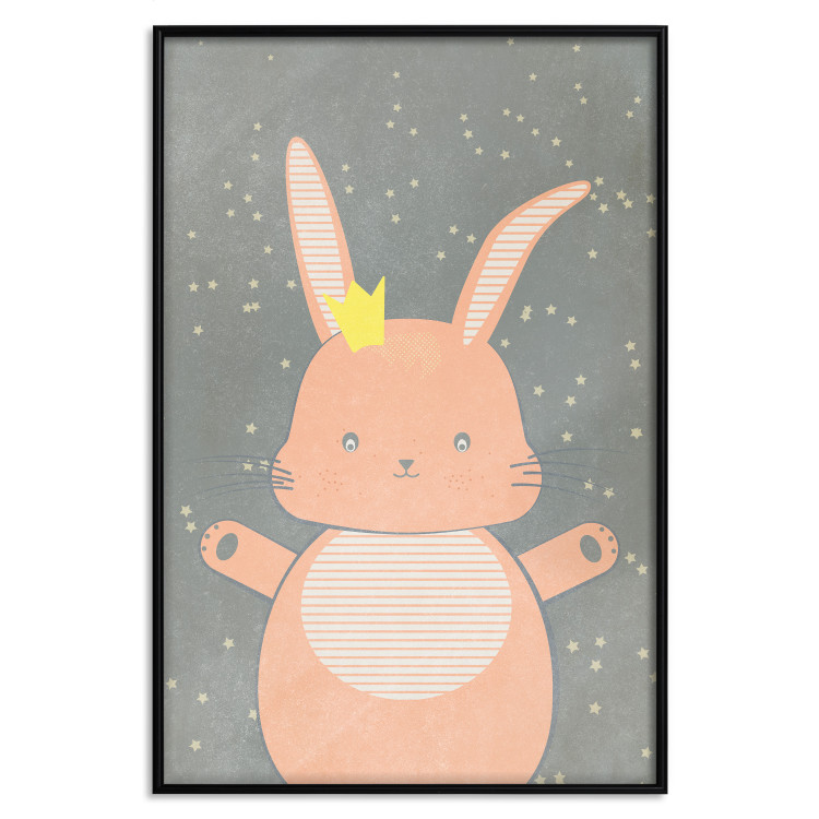 Wall Poster Pink Princess - abstract colorful animal against black sky 129548 additionalImage 18