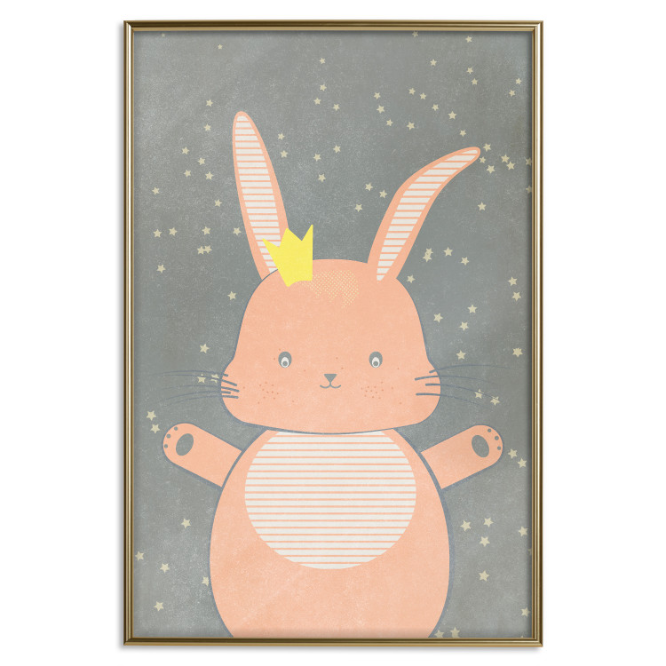 Wall Poster Pink Princess - abstract colorful animal against black sky 129548 additionalImage 21