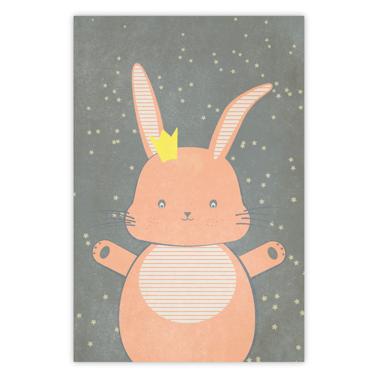 Wall Poster Pink Princess - abstract colorful animal against black sky 129548
