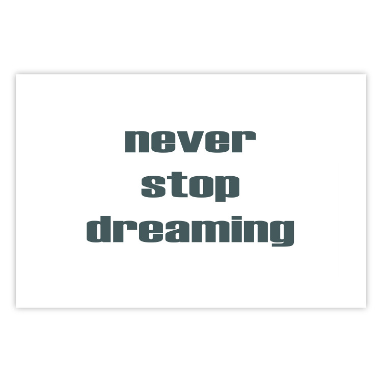 Wall Poster Never Stop Dreaming - English text on a contrasting white background 129848 additionalImage 25