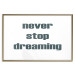 Wall Poster Never Stop Dreaming - English text on a contrasting white background 129848 additionalThumb 21
