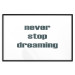 Wall Poster Never Stop Dreaming - English text on a contrasting white background 129848 additionalThumb 16