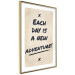 Poster Each Day is a New Adventure! - black text on a beige texture 130448 additionalThumb 7