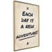 Poster Each Day is a New Adventure! - black text on a beige texture 130448 additionalThumb 14