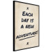 Poster Each Day is a New Adventure! - black text on a beige texture 130448 additionalThumb 13