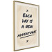 Poster Each Day is a New Adventure! - black text on a beige texture 130448 additionalThumb 3