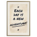 Poster Each Day is a New Adventure! - black text on a beige texture 130448 additionalThumb 20