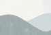 Wall Poster Sun over Mountains - abstract gray landscape of hills with sun 130548 additionalThumb 10