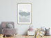 Wall Poster Sun over Mountains - abstract gray landscape of hills with sun 130548 additionalThumb 13