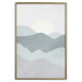Wall Poster Sun over Mountains - abstract gray landscape of hills with sun 130548 additionalThumb 17