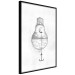 Wall Poster Anchored Moon - white light bulb composition with sea and moon 131948 additionalThumb 11