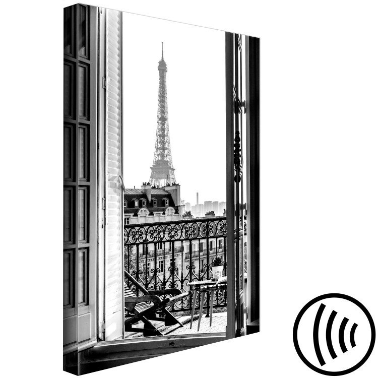 Canvas Art Print Balcony View (1-piece) Vertical - Paris city architecture 132248 additionalImage 6
