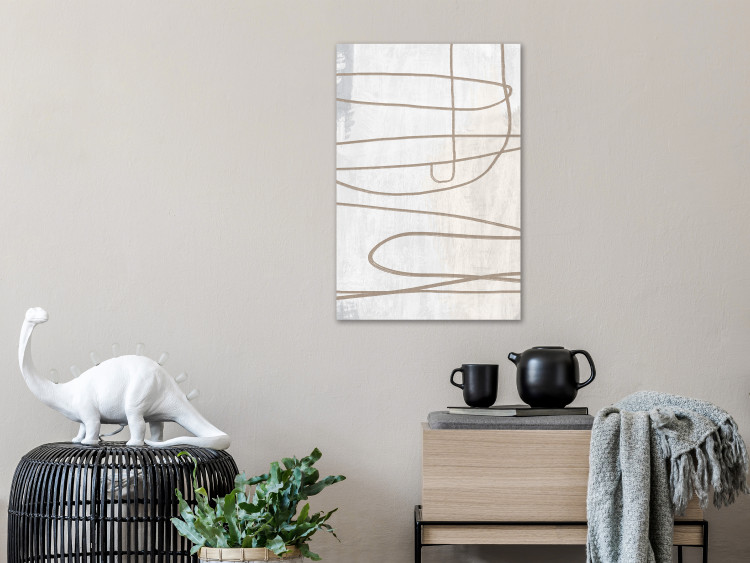Canvas Print Brushstroke (1-piece) Vertical - abstraction in scandi boho style 134348 additionalImage 3