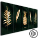 Canvas Gold flora - 5-piece picture of leaves and fruits covered with gold 134548 additionalThumb 6