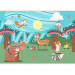 Wall Mural Adventures in the forest - forest animals in an Indian theme for children 135048 additionalThumb 3