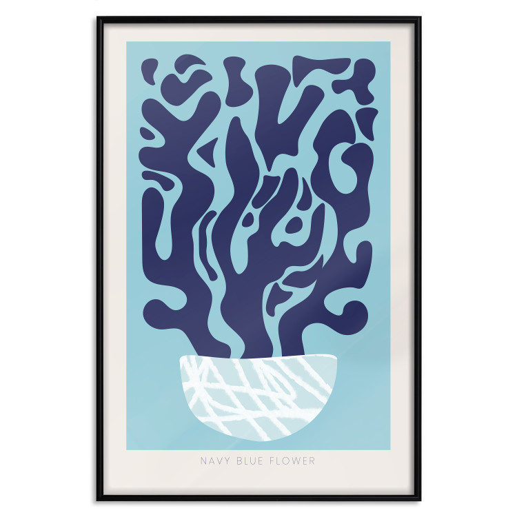 Wall Poster Navy Composition - English texts and an abstract plant 135648 additionalImage 9