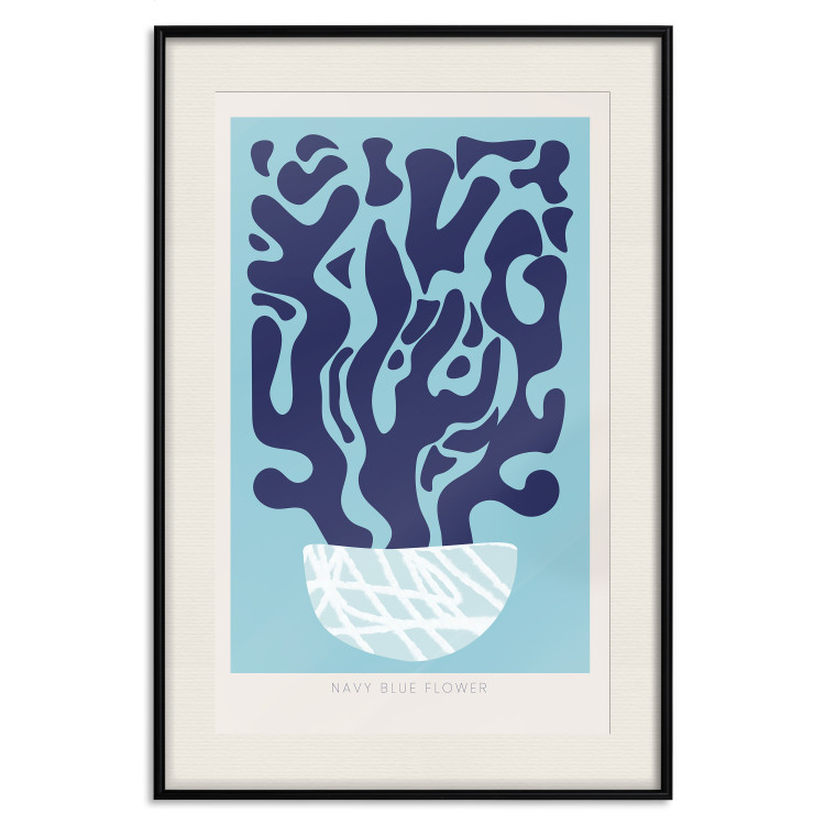Wall Poster Navy Composition - English texts and an abstract plant 135648 additionalImage 5