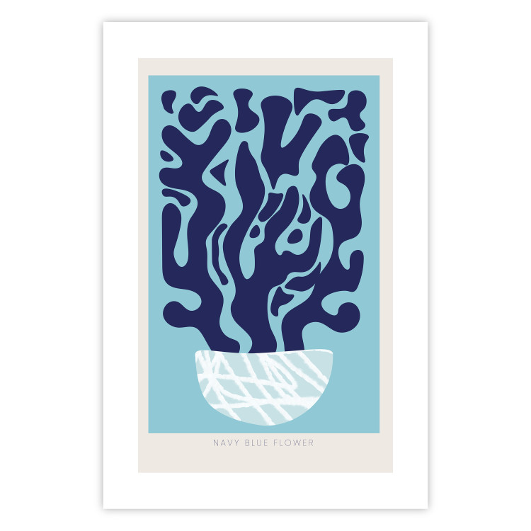 Wall Poster Navy Composition - English texts and an abstract plant 135648 additionalImage 5