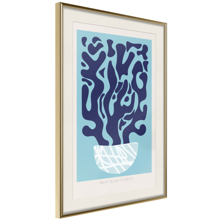 Wall Poster Navy Composition - English texts and an abstract plant 135648 additionalImage 13
