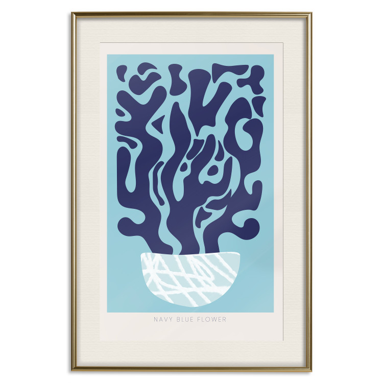 Wall Poster Navy Composition - English texts and an abstract plant 135648 additionalImage 4