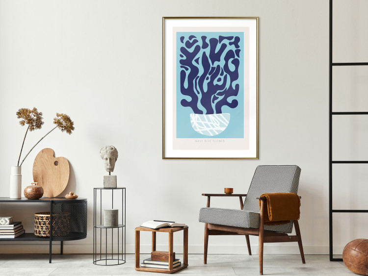 Wall Poster Navy Composition - English texts and an abstract plant 135648 additionalImage 22