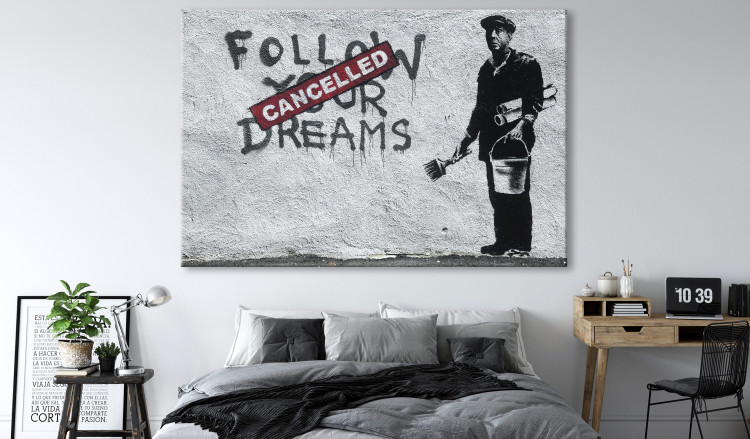 Large canvas print Follow Your Dreams Cancelled by Banksy [Large Format] 136448 additionalImage 5
