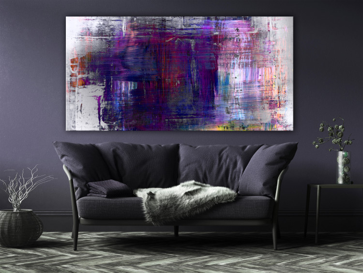 Canvas Art Print Gentle Color Transition (1-piece) Wide - purple abstraction 142348 additionalImage 3