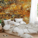 Wall Mural Escaping thoughts - abstract gold composition with black patterns 142548 additionalThumb 2