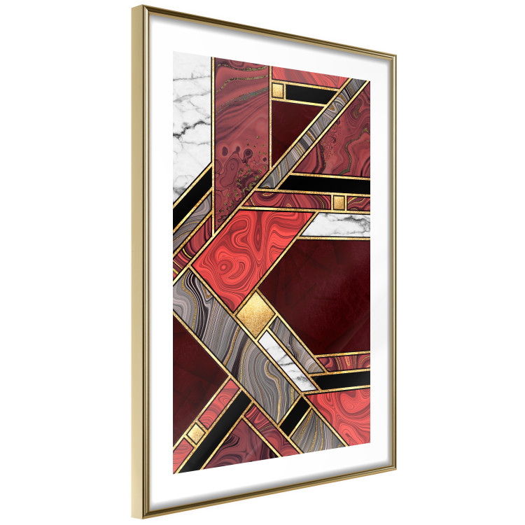 Wall Poster Red and Gold Geometry [Poster] 142848 additionalImage 7