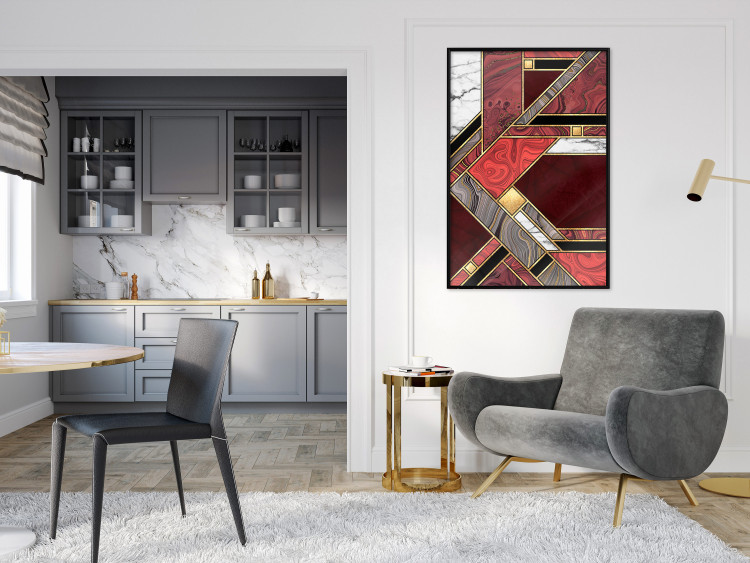 Wall Poster Red and Gold Geometry [Poster] 142848 additionalImage 25