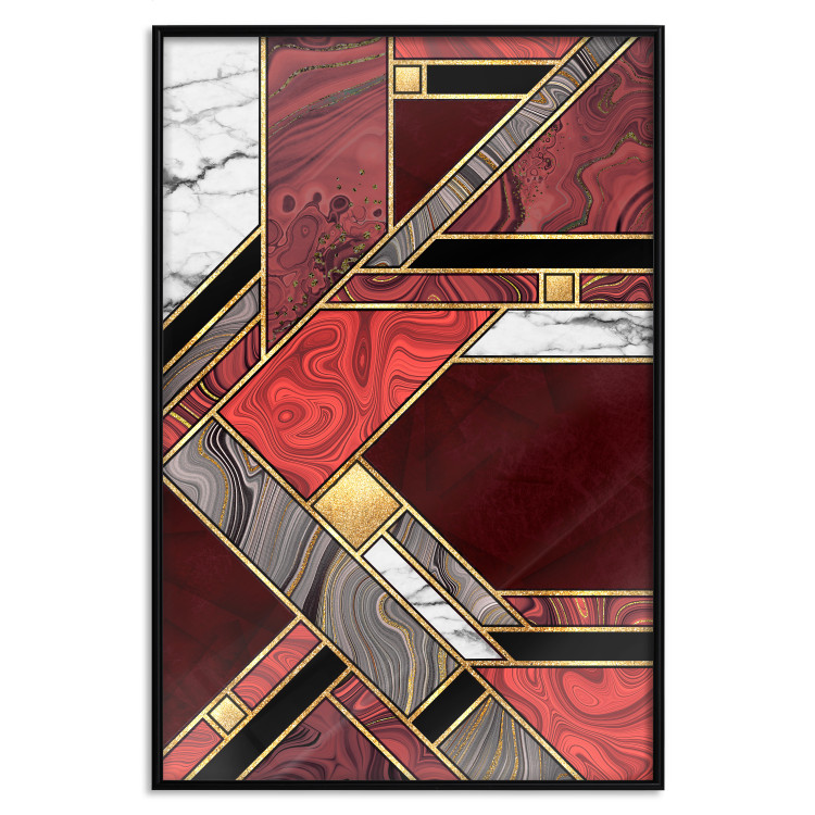 Wall Poster Red and Gold Geometry [Poster] 142848 additionalImage 15