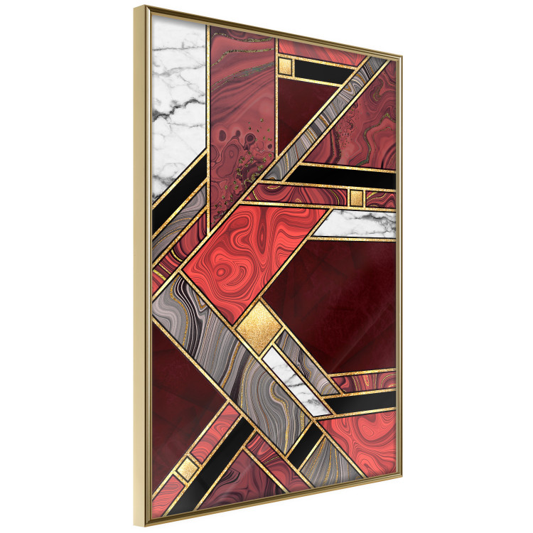 Wall Poster Red and Gold Geometry [Poster] 142848 additionalImage 6