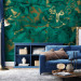 Wall Mural Emerald and gold - textured background pattern with the effect of restless water 143348