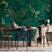 Wall Mural Emerald and gold - textured background pattern with the effect of restless water 143348 additionalThumb 6
