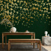 Wall Mural Golden drops - abstract with golden rain effect on green background 143748 additionalThumb 6