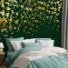 Wall Mural Golden drops - abstract with golden rain effect on green background 143748 additionalThumb 2