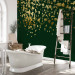 Wall Mural Golden drops - abstract with golden rain effect on green background 143748 additionalThumb 8