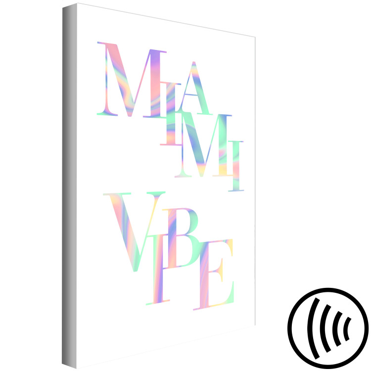 Canvas Miami Vibe Sign (1-piece) - colorful holographic text in English 144348 additionalImage 6