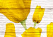 Canvas Print Yellow Flowers (1-piece) - lemon plants on a light wood background 144648 additionalThumb 4